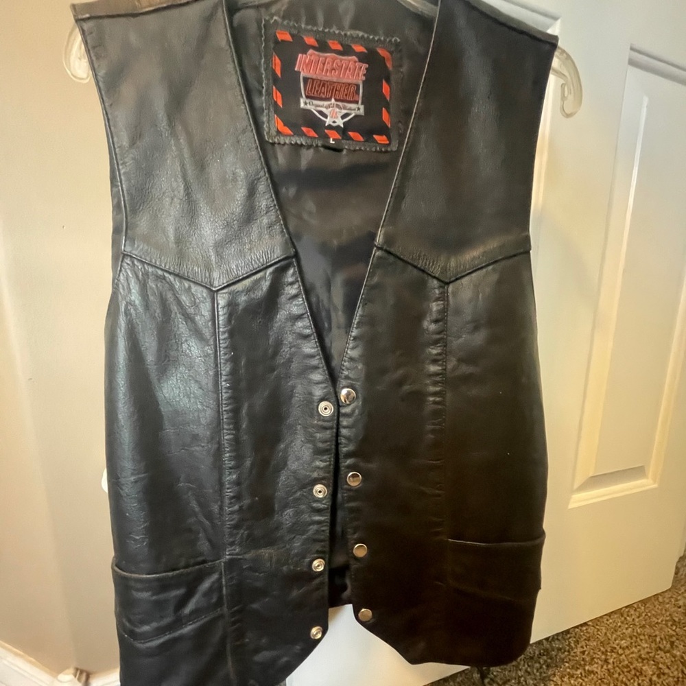 Interstate Motorcycle Leather Vest